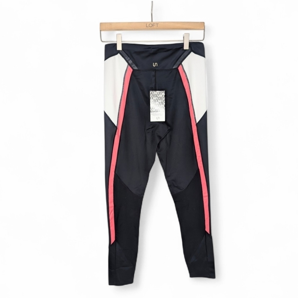 Urban Savage Highline Run Leggings Black Watermelon Pink Mesh Panels Size Large